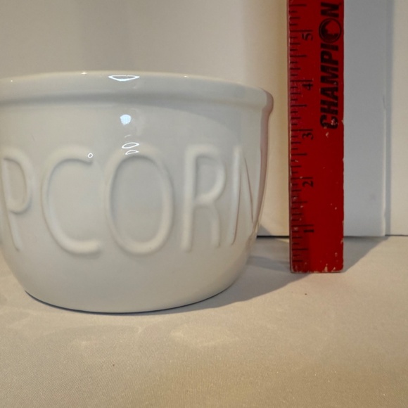 Crate and Barrel Two Popcorn Bowls Ceramic Individual Serving White Lot Of 2 - Picture 10 of 12